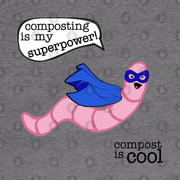 compost worm (superhero) by mystudiocreate